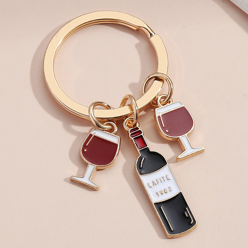 Wholesale Metal Wine Beer Keychain